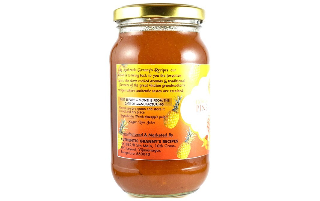 Authentic Granny's Recipes Homemade Pineapple Jam    Jar  500 grams